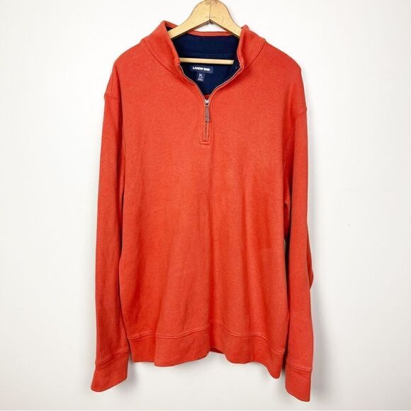 Lands End 100% Cotton Mock Neck Sweater XL - Picture 1 of 6